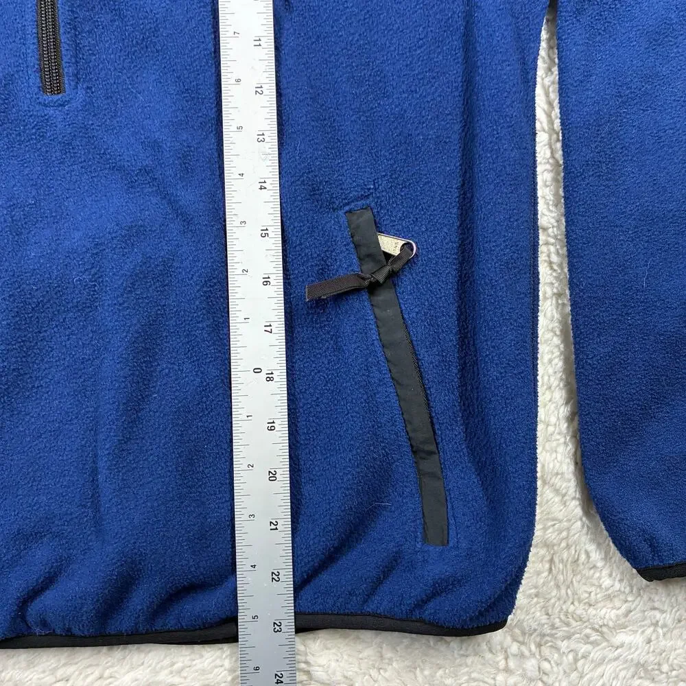 Vintage The North Face Jacket Medium Blue Cozy Fleece 1/2 Zip Pullover USA Made